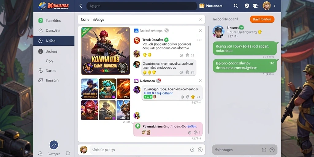 Tampilan fitur interaksi sosial antar pemain.